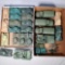 2 Flats FULL of plastic WWII Tanks, Transport and other Vehicles