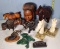 10 Mixed Material Animal Figurines and Sculptures
