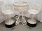 Pair Of Wicker Ice Cream Parlor Stools And Basket With Stand