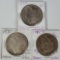 3 Higher Grade Silver Morgan Dollars - 1890, 1890-S & 1896-O