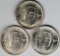 3 BU Booker T Washington Commemorative Half Dollars - 1946 P,D & S