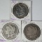 3 US Morgan Silver Dollars -1887, 1896-O & 1900-O