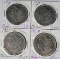 4 Morgan Silver Dollars - 1900, 1921 P, D and S,