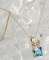 10k Gold Topaz & Diamond Pendant Necklace