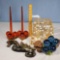 Box Lot of Mid Century Retro Vintage Lucite Decorator Items