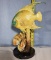 SPI San Pacific International Enamel Decorated Bronze Tropical Fish Statuette