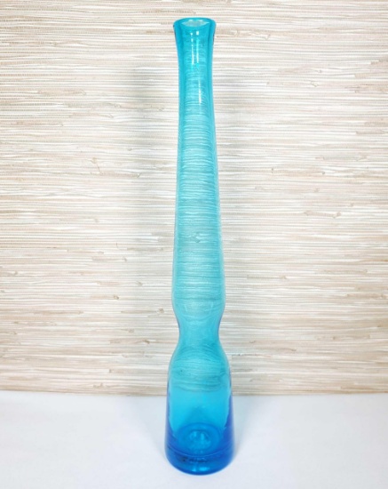 Mid Century Blue Bischoff Rocket Vase