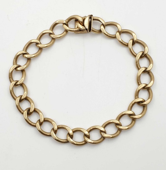 14k Gold Large Curb Link Bracelet