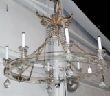 Mid century lucite circle chandelier for restoration