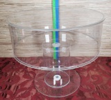 Round Clear Lucite Rotating Pedestal Display