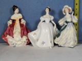 3 Royal Doulton Lady Figurines- Southern Belle HN 2229, Grand Manner HN 2723, Kate HN 2789