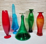 5 Pcs. Mid Century Art Glass