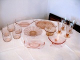 15 Pcs Pink Depression and related Glass