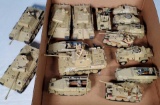 Tray Lot of 15 German WWII Built Out Vehicle Models