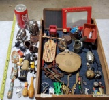 Tray Lot Of Collectible Toys and Knick Knacks