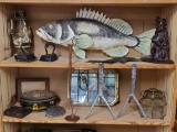 Shelf of Decorator Antiques and Folk Art