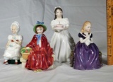 4 Royal Doulton Child Figurines- Affection HN2236, Linda HN2106, Kathy HN2346, Birthday Girl HN3423