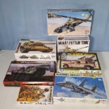 10 US Military 1:35 and 1:48 Scale Tank, Planes and Other Model Kits