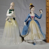 2 Royal Doulton Lady Figurines- Spring Time HN 3033, Leading Lady HN 2269