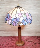 Stained Glass Table Lamp w/ Copper Base