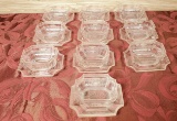 11 Beautiful Antique Crystal Ice Cream/Finger Bowls with Liners