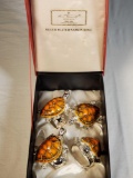 4 pc boxed Set Hans Turnwald SP Sea Turtle Napkin Holders