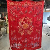 Japanese Jacquard Silk Brocade Dragon & Phoenix Table Covering