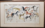 Adam Henein b 1929 Signed And Numbered Lithograph Horses 119/260