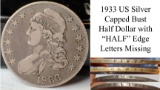 1833 Capped Bust Half Dollar - Edge Lettering Error