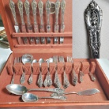 Service for 8+ Wallace Sterling Rose Point Flatware Set