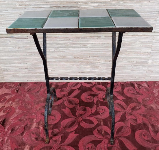 Tile Top Wrought Iron Table