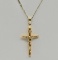 Italy 14k Yellow Gold Chain and Crucifix