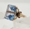 Beautiful Vintage Emerald Cut Topaz Ring Set in 14k Rose Gold