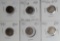6 1881 Three Cent Nickel RPD Coins
