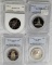 4 PCGS Graded PR69, PR69Cam and MCCS PR70 Commemorative Silver Half Dollars