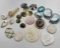 Lapidarian Collection Of Shell Cabochons, Shiva Eye Shell ,MOP Mano Fico Hand Gesture Amulet & More