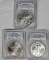 3 MS69 PCGS Jessica Lynch American Heroes 1994 Silver Dollar, 2003 & 2004 Silver Eagles