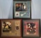 3 Autographed, Framed & Letter Box Cut Matted Alternative Band Montages With COAs