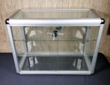 Aluminum And Glass Table Top Showcase