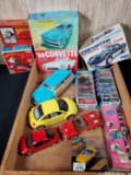 Tray Lot Of Toy Cars And More