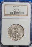 NGC MS 65 1946 Walking Liberty Half Dollar