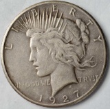 1927 Key Date US Silver Peace Dollar EF