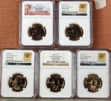 5 NGC MS 66 DPL 2000-D Millennium Set Sacagawea Dollars