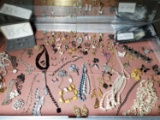 Case of Vintage Costume Jewelry Incl. Cat Pins