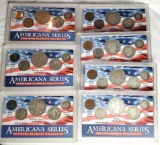 7 Americana Series 5 Pc Coin Set Displays