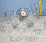 10 Pcs Waterford Cut Crystal - clock, ring holders and more