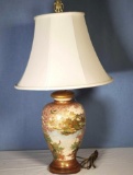 Fine Japanese Satsuma Porcelain Lamp