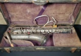 Tenor Buescher Silver Plate Saxophone & Hard Case