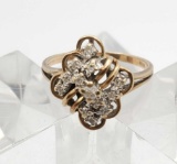 Vintage Love Story 10k Gold Diamond Ring