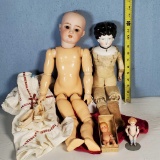 4 Porcelain Head Dolls incl 21